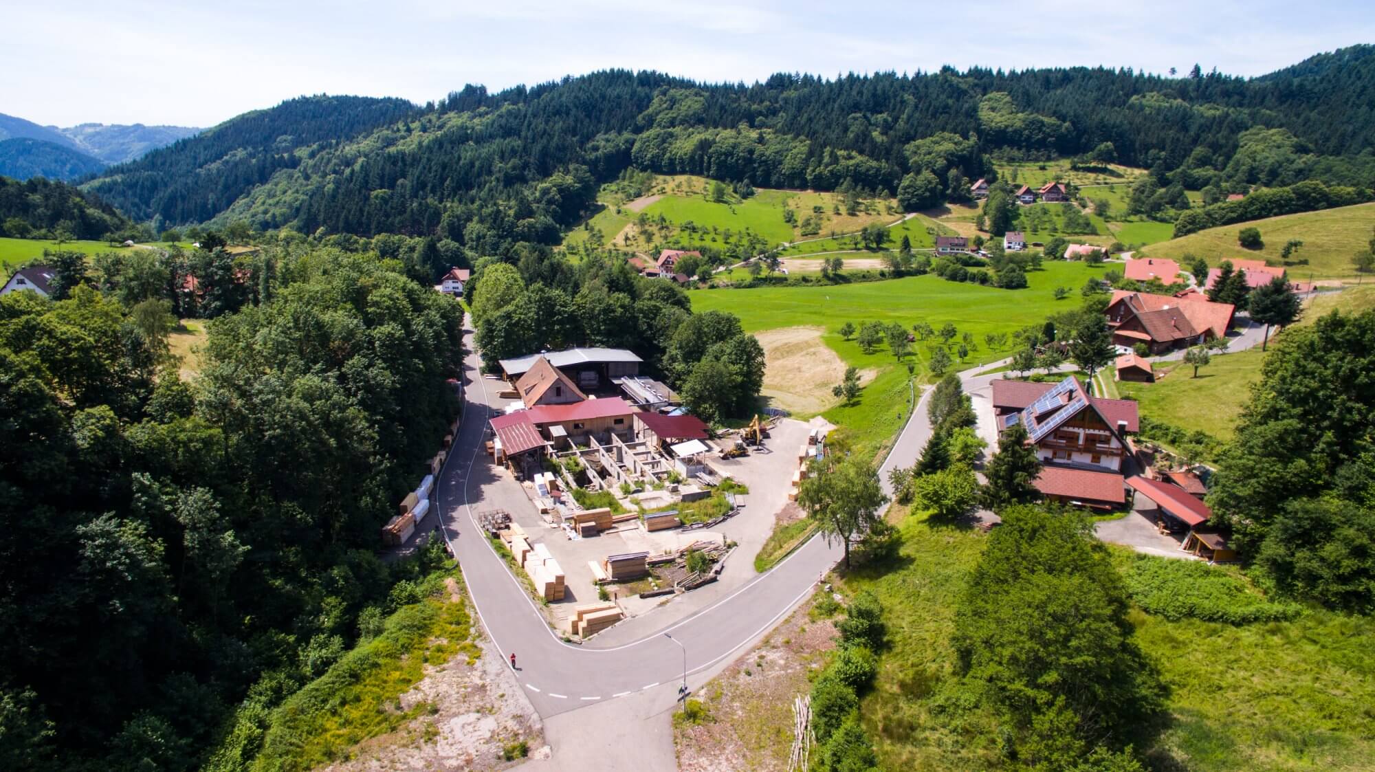 Luftaufnahme Gelände RODA Holzcenter