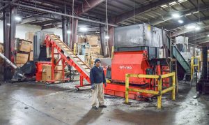 Zweistufige Zerkleinerung Shredder Schneidmühle