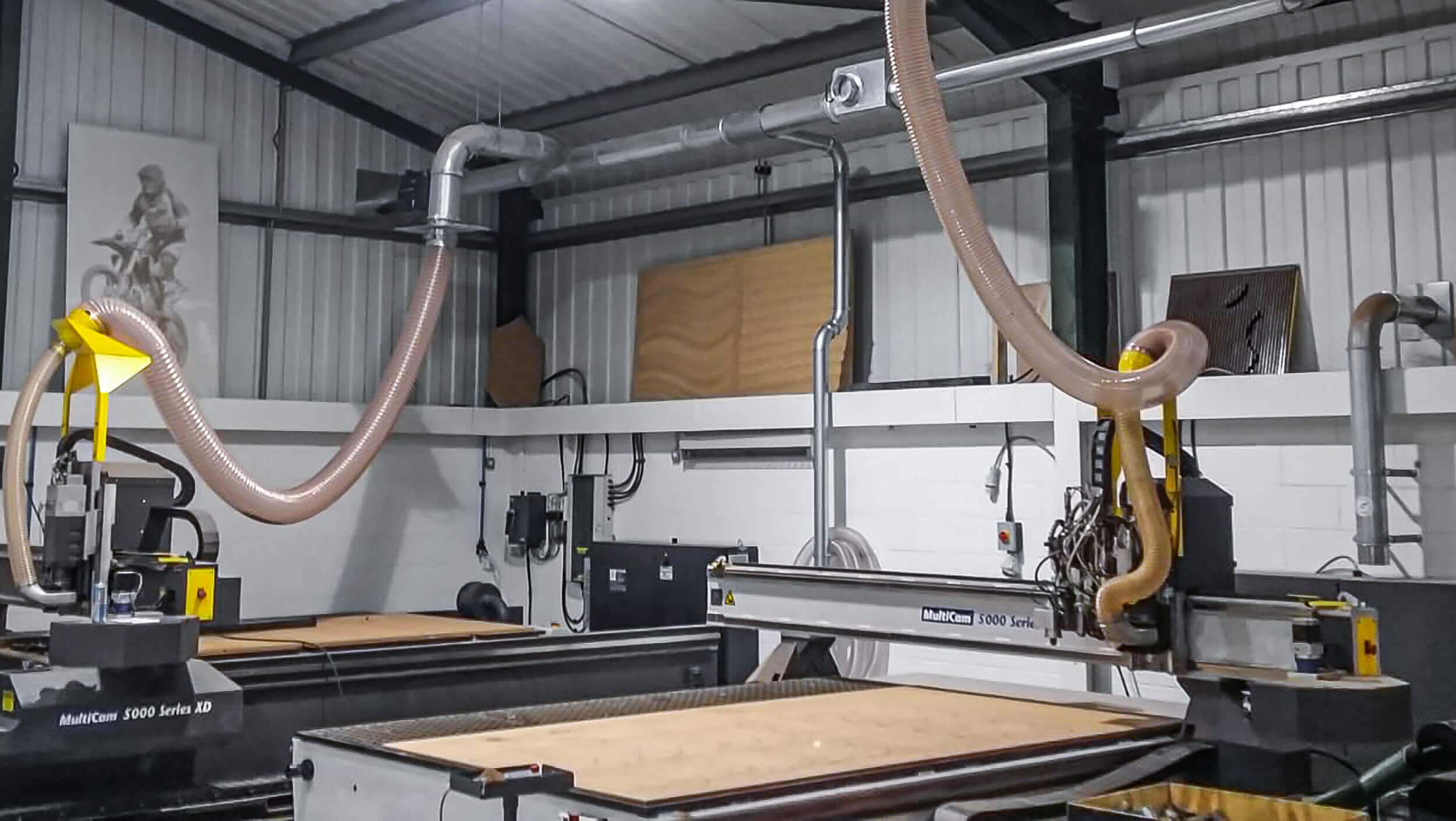 CNC machinery with extraction