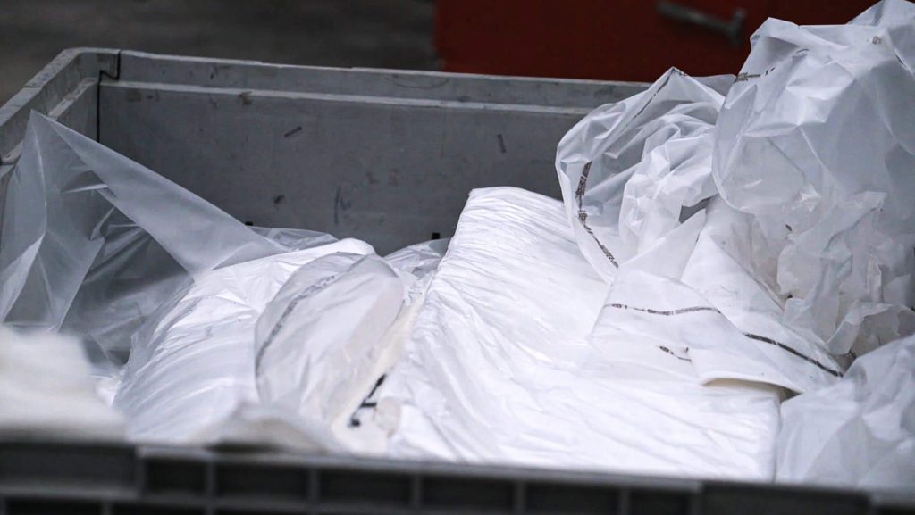 Material before the recycling process