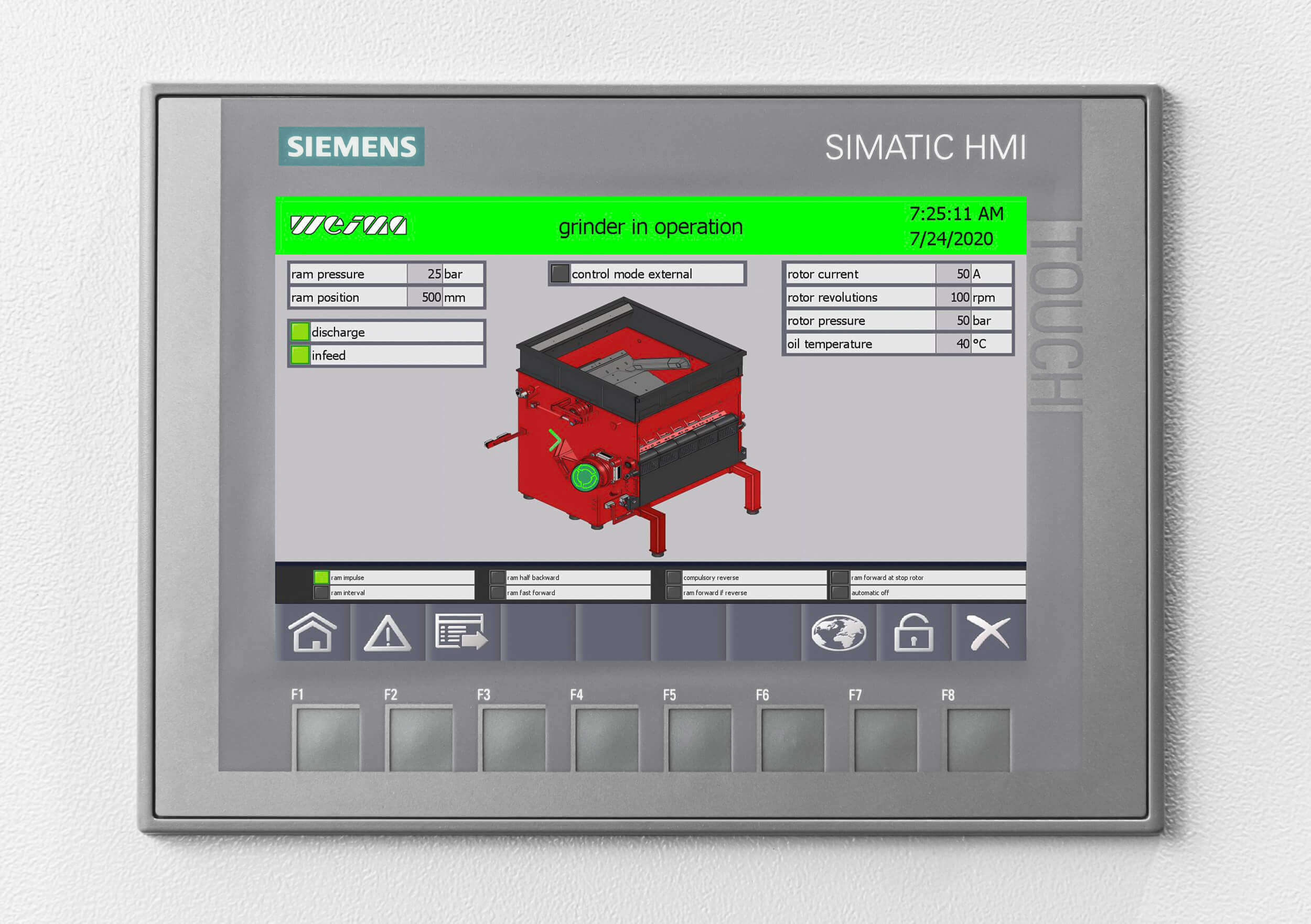 SPS-Steuerung mit großem Touch-Panel