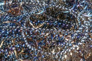 Stahl Späne vor der Zerkleinerung in WEIMA Metallschredder
