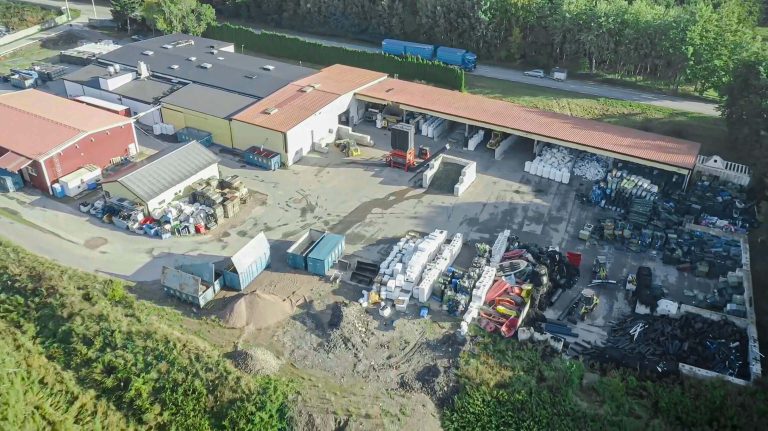 Luftaufnahme der Veolia Recycling Plastics Sweden AB