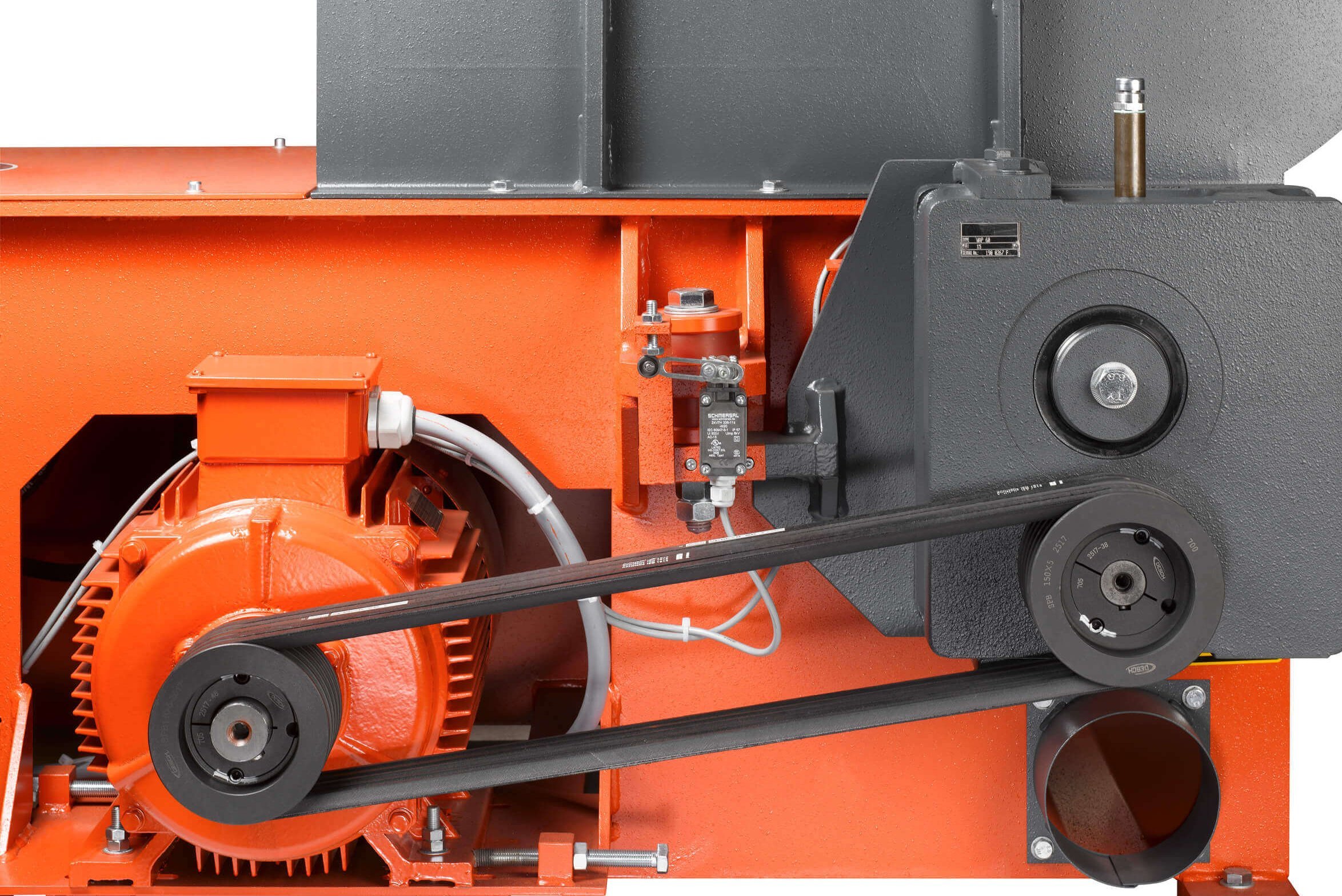 Power belt drive with WEIMA gearbox