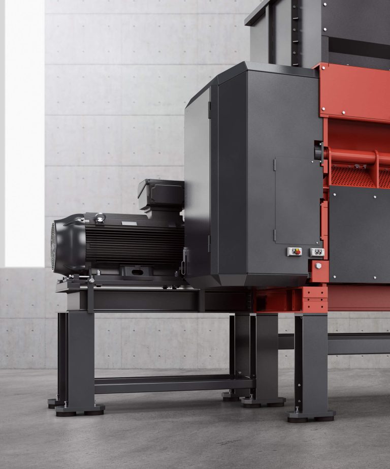The high torque drive gives the shredder an extended service life