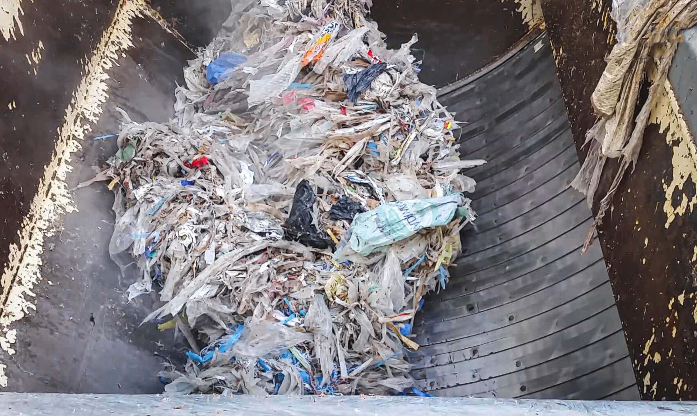 Pulper rope shredding in WEIMA shredder