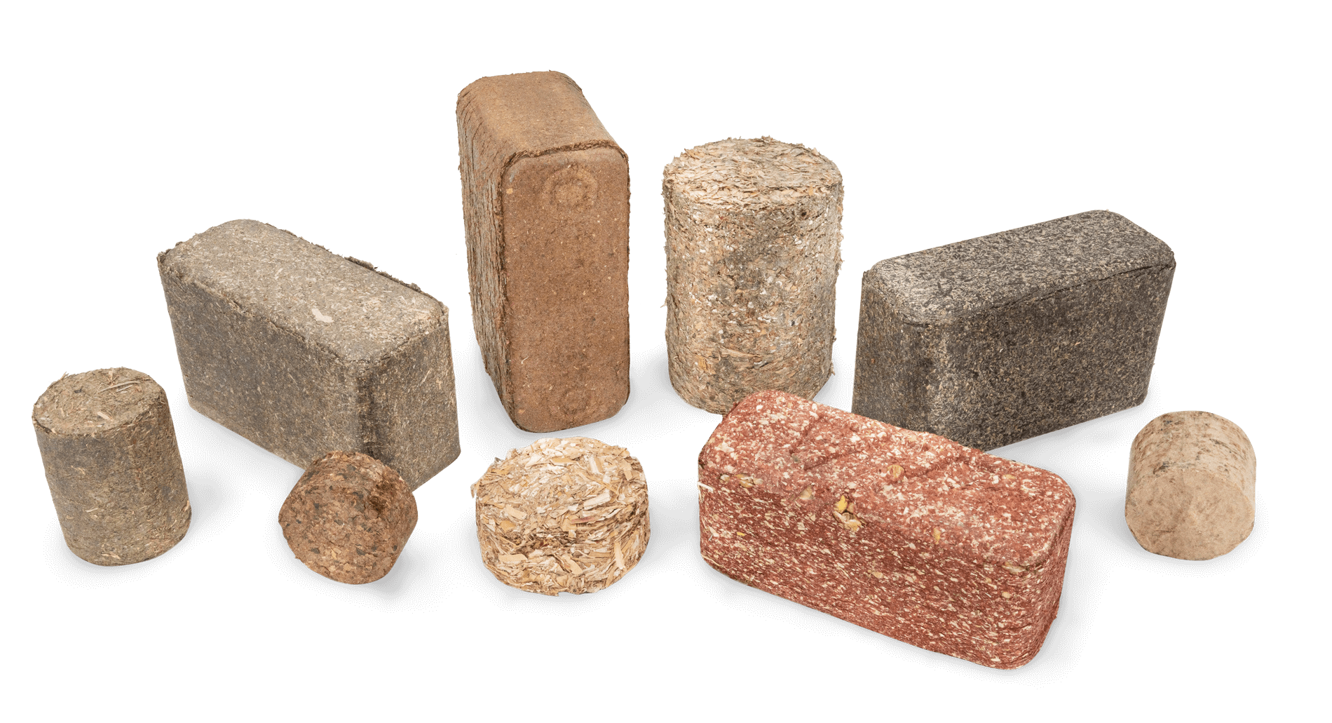 Biomass briquettes made of organic materials