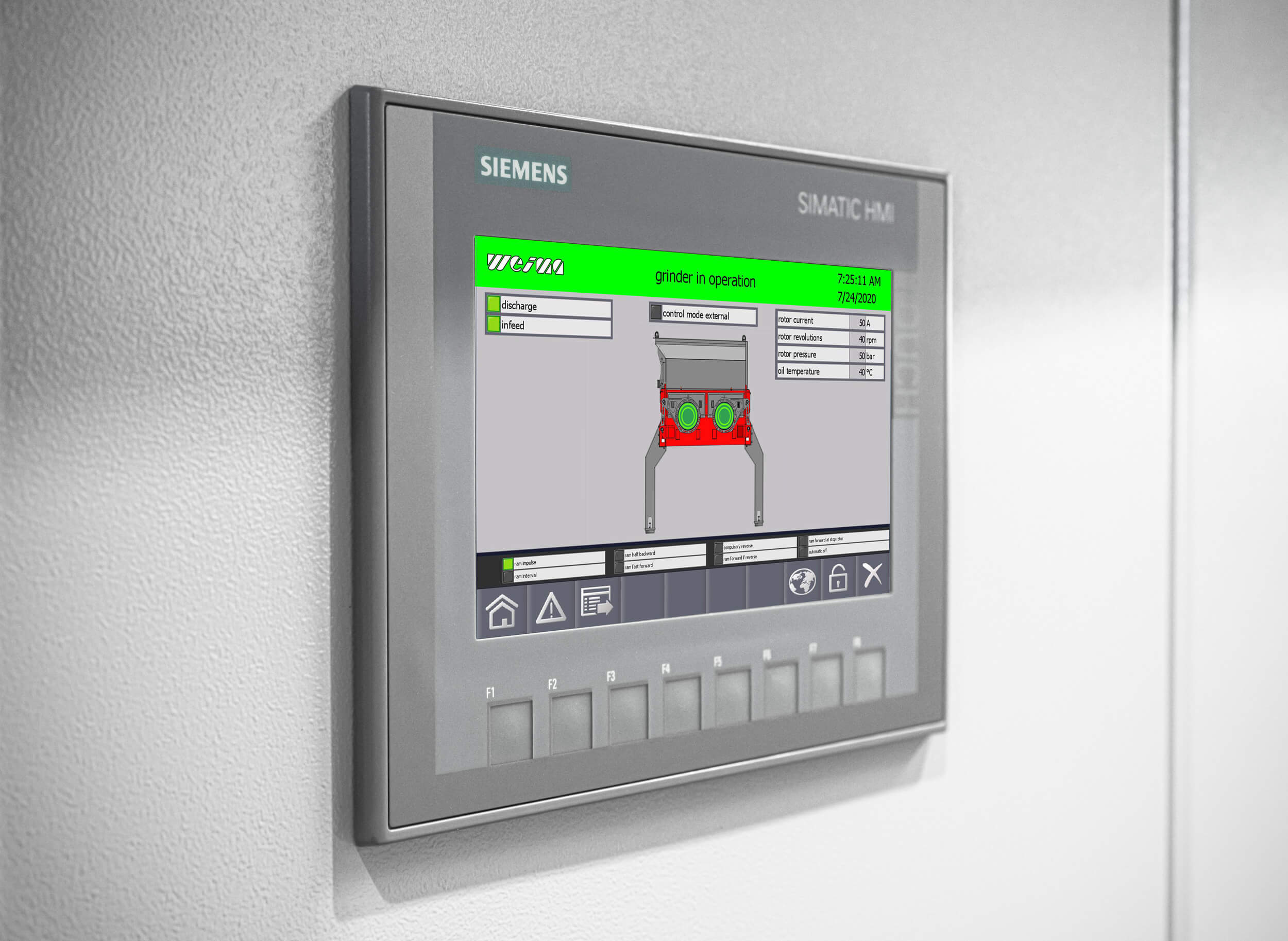 WEIMA M8.28 kann mit Touch Panel bedient werden