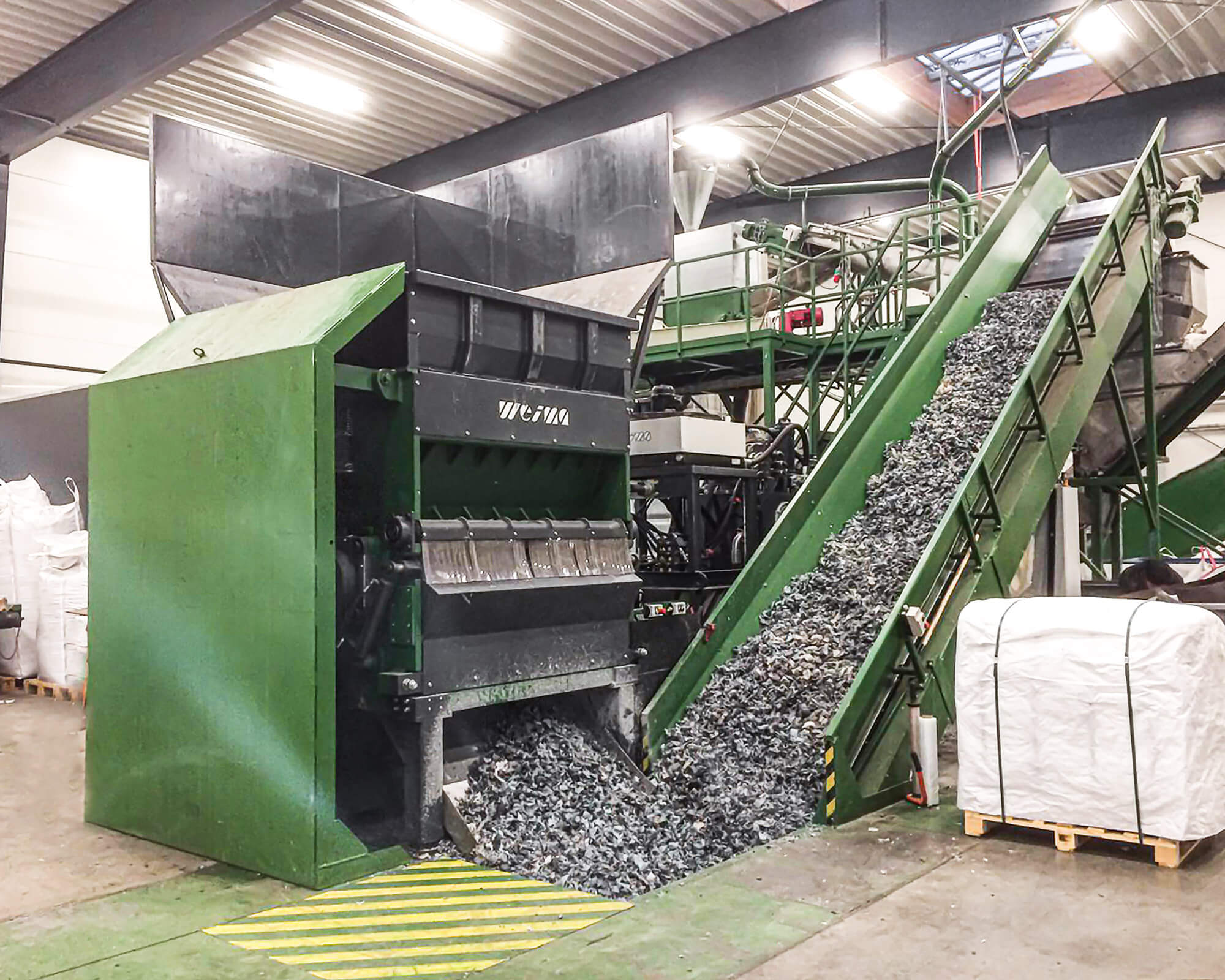 Kunststoff Abfall Shredder in Dänemark