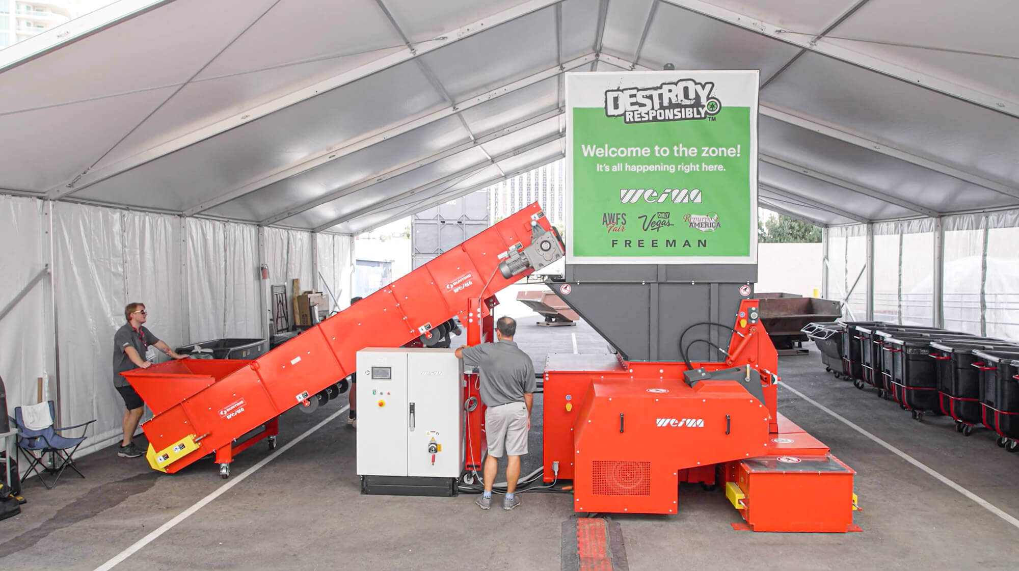 WEIMA with Destroy Responsibly on Wood fair in Las Vegas