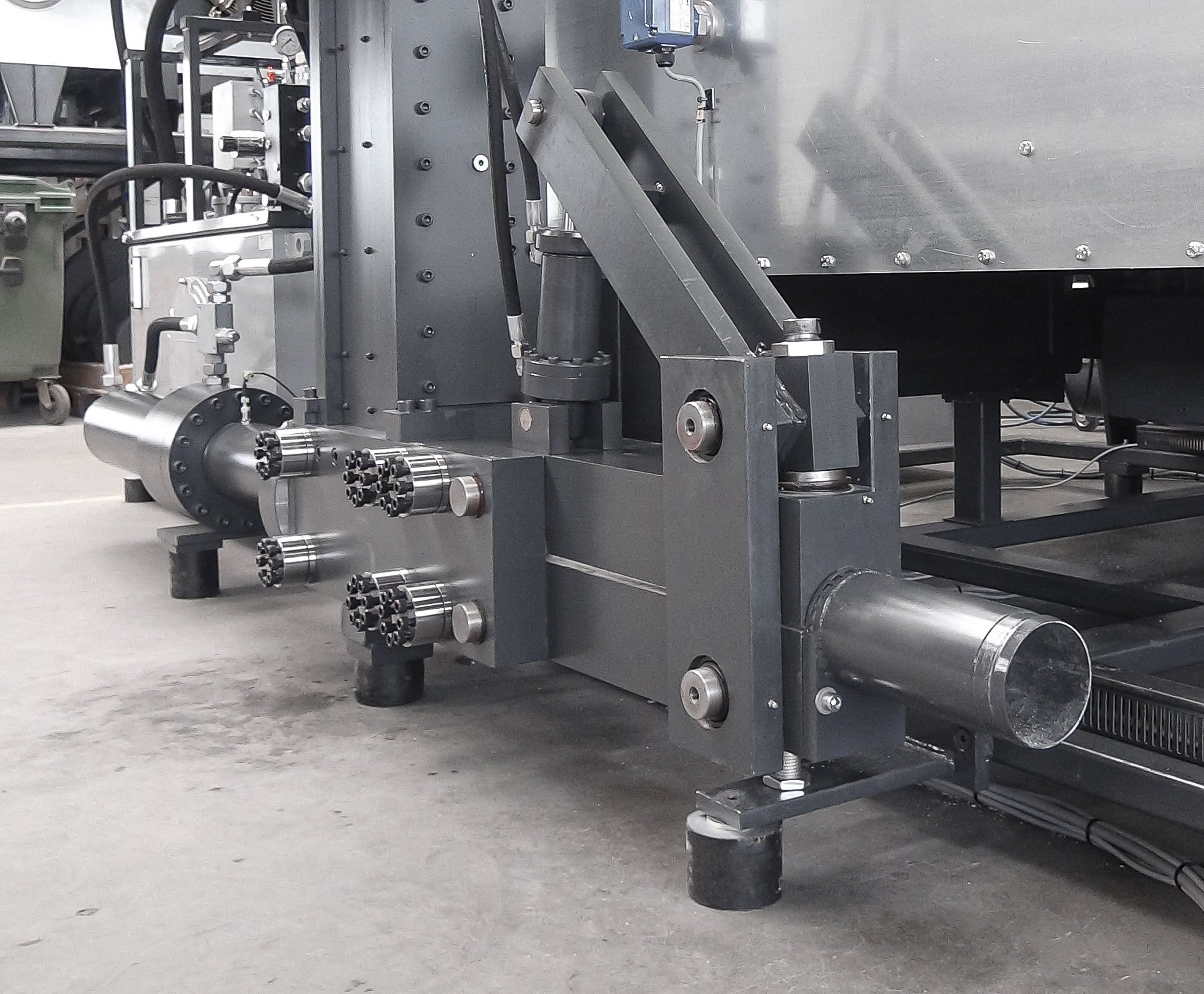 Die Maschinenteile sind zur Wartung gut erreichbar