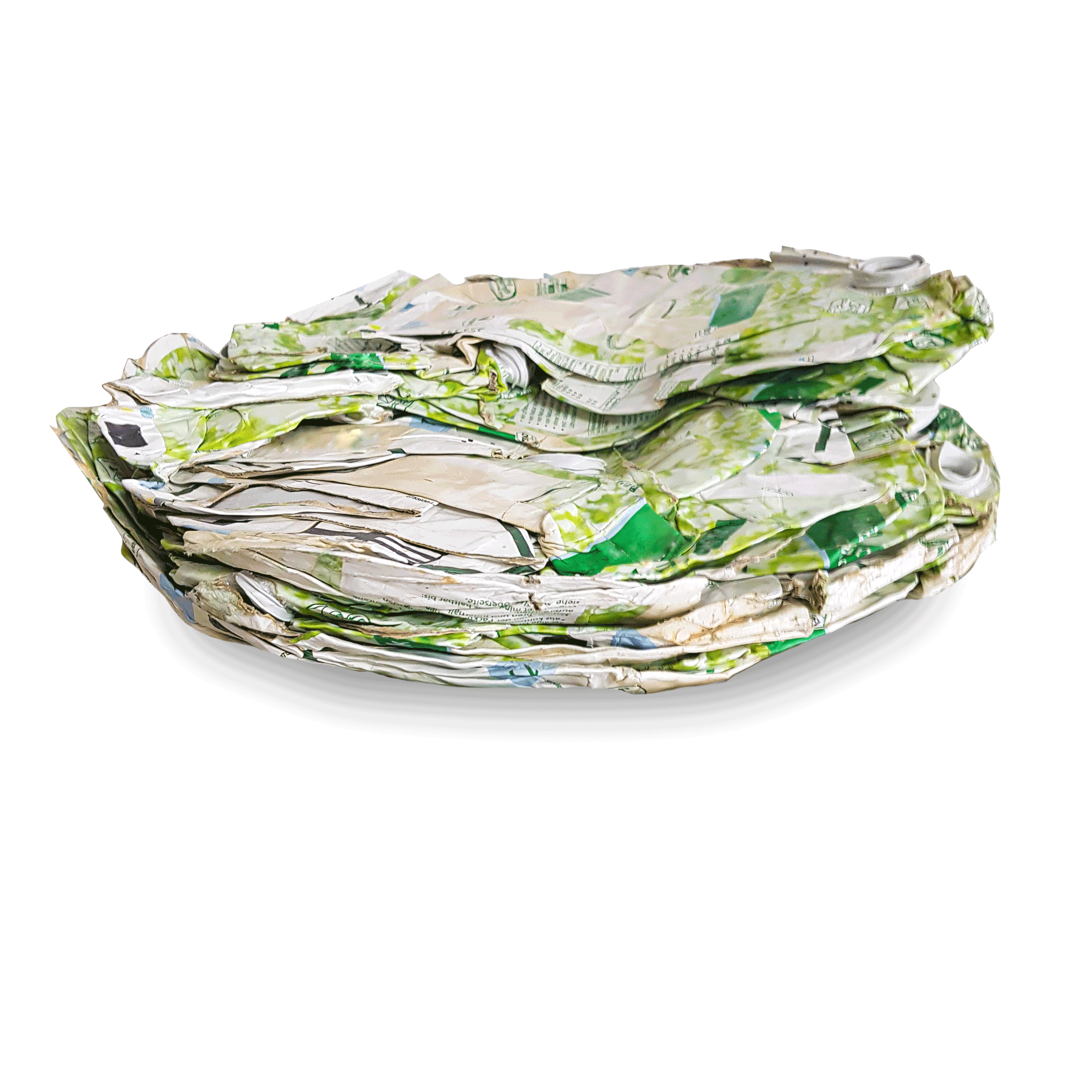 Pressling aus leeren Bierdosen