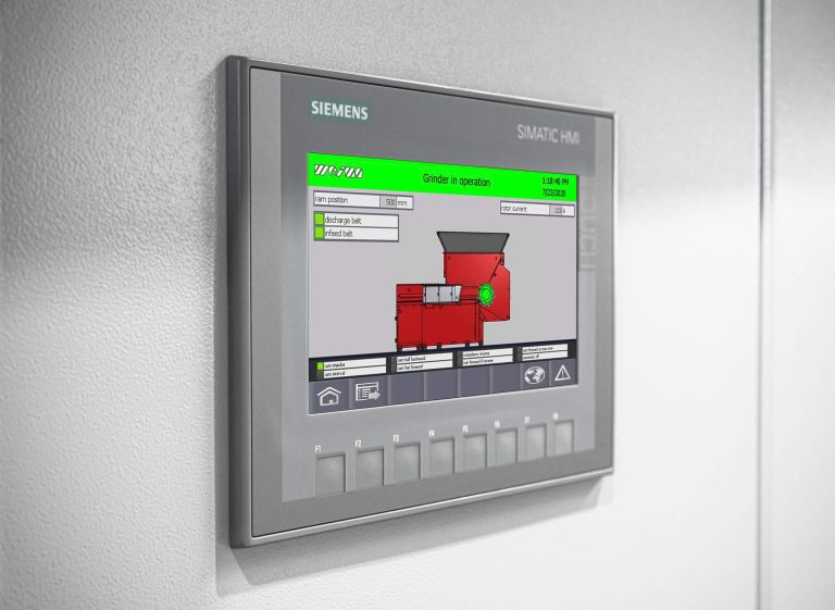 Touchpanel der WEIMA S5 und S7 Shredder Serien für die SPS-Steuerung