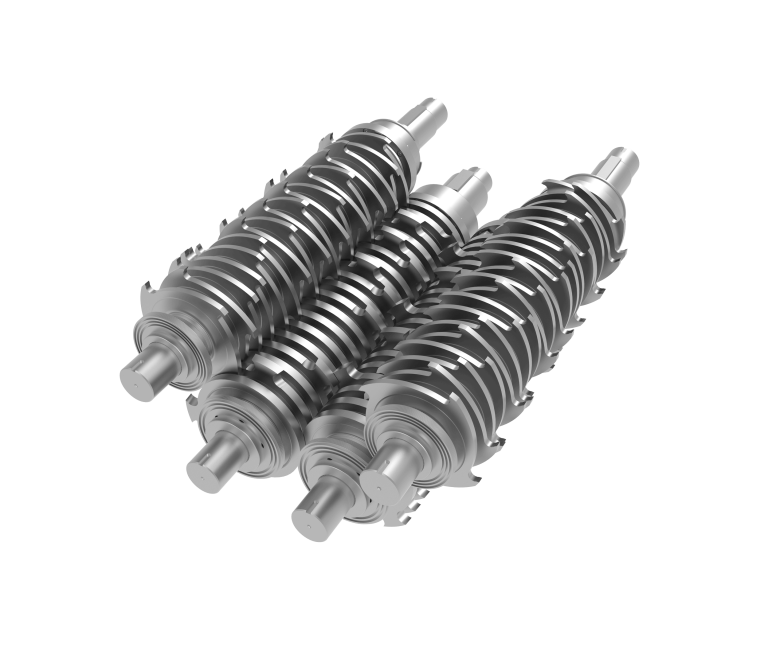 Cutting and clearing discs from a four-shaft shredding machine by WEIMA