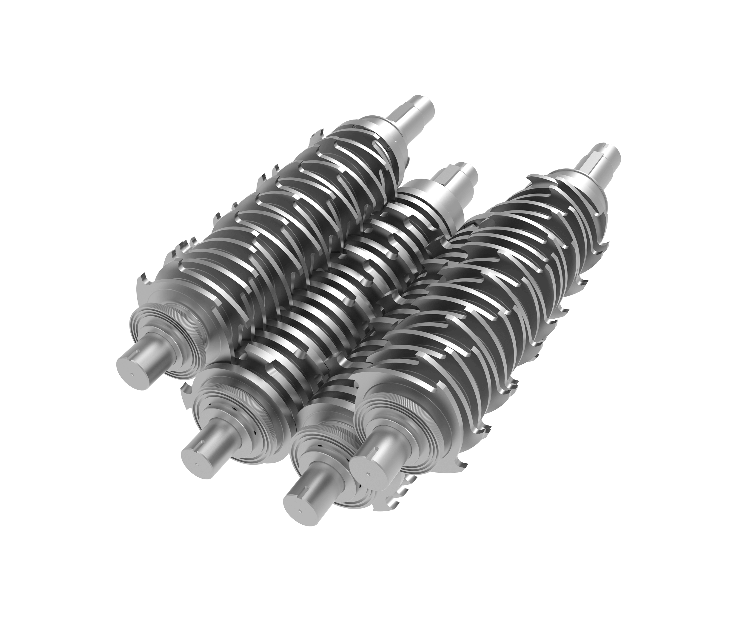 Ansicht Rotoren Vierwellenzekleinerer