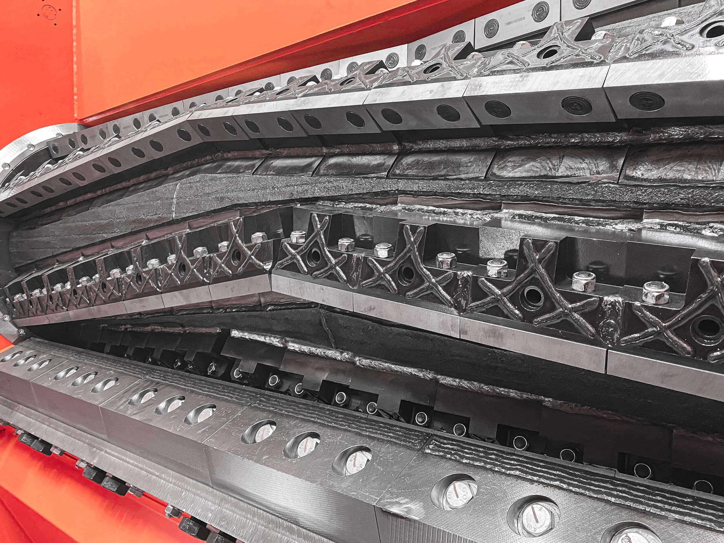 Close-up of the rotor of a WEIMA shredder from the FineCut series