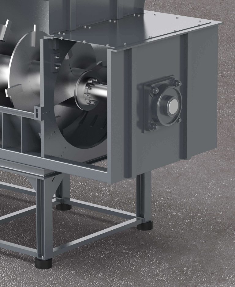 Innenansicht Schnecke von Brikettierpresse