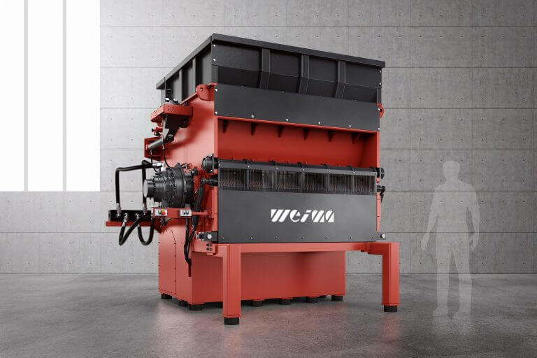 W5.22 shredder from WEIMA with hydraulic drive