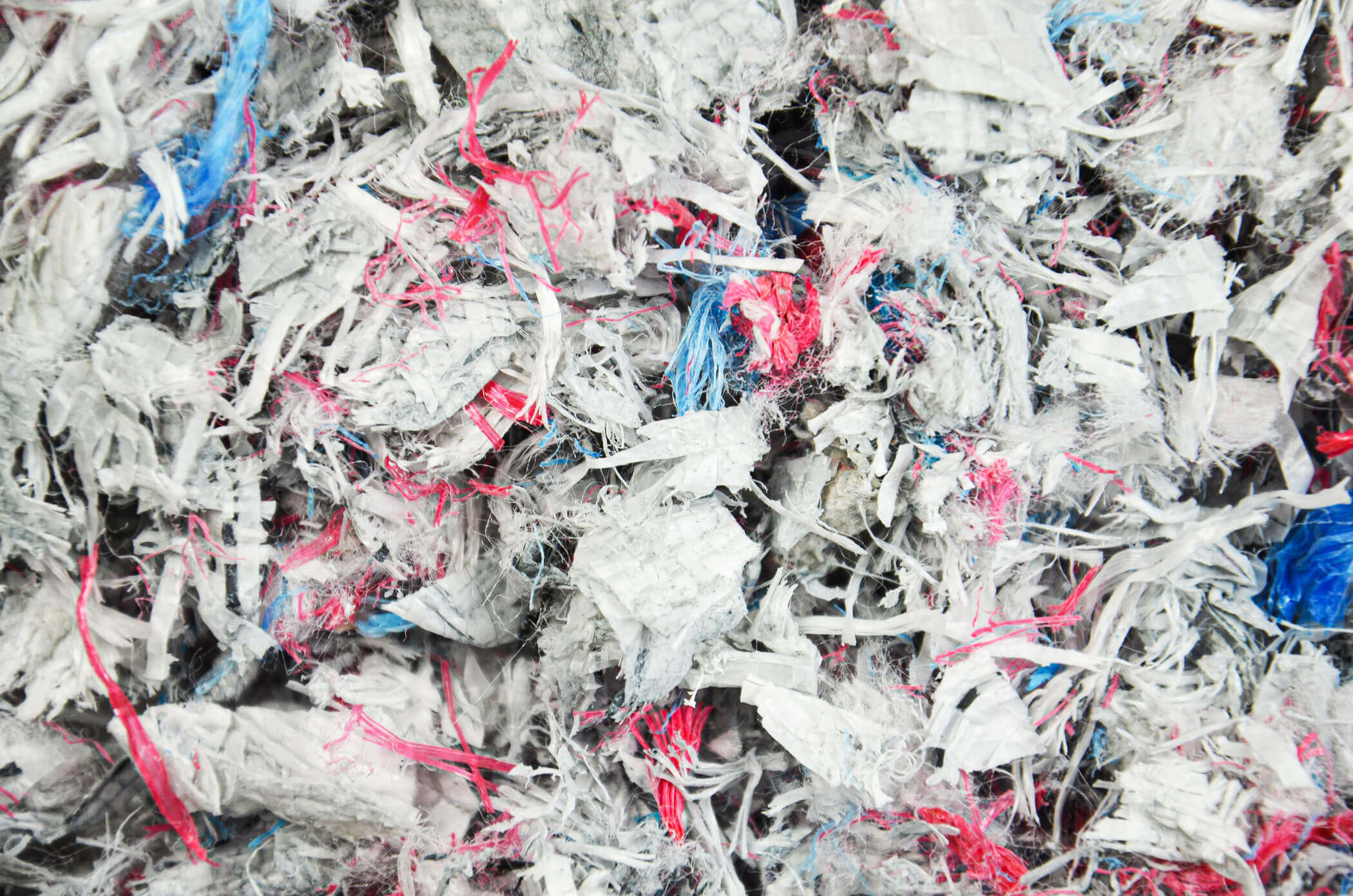 Polypropylen Fasern geshreddert mit WEIMA Zerkleinerer