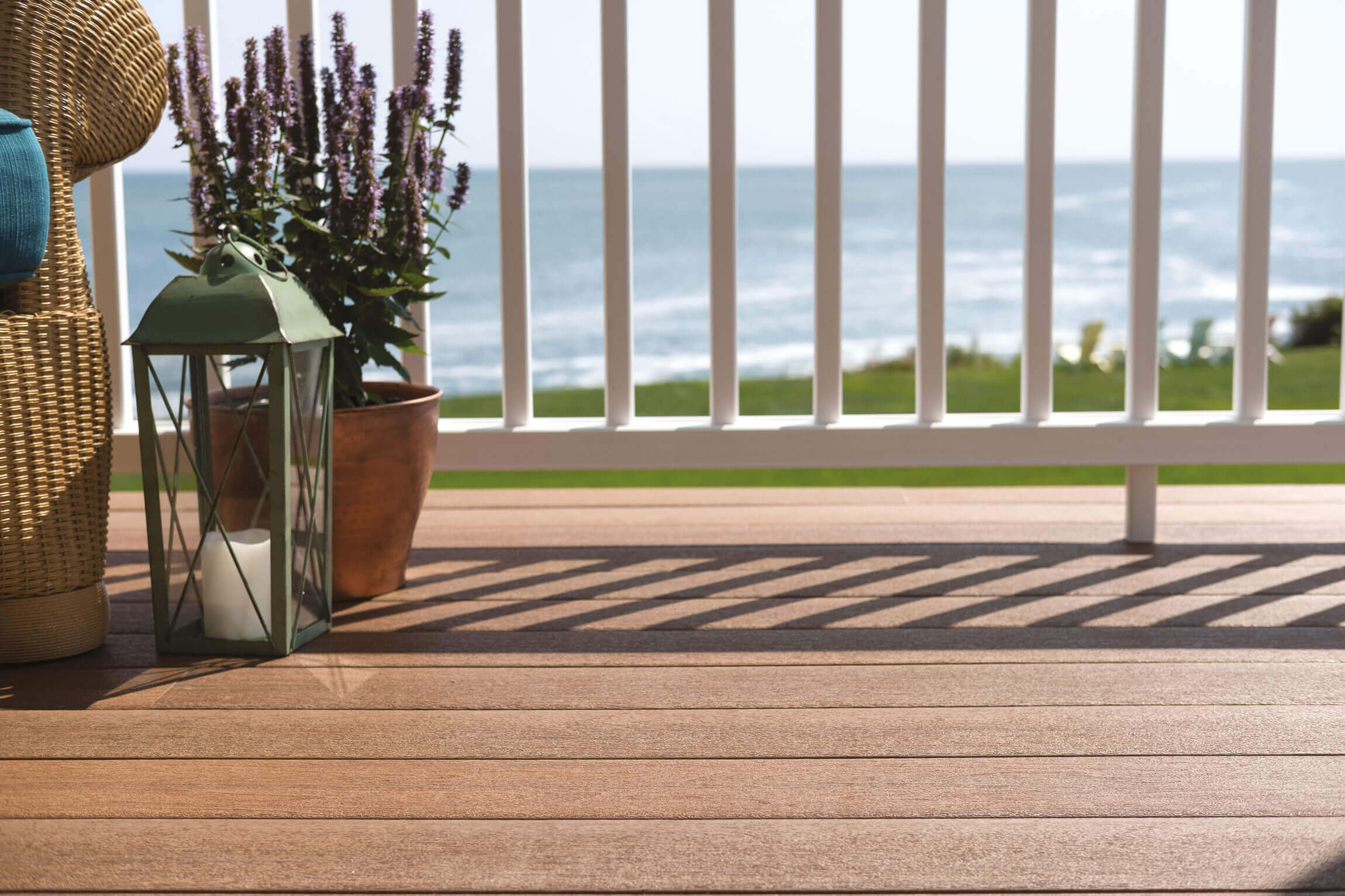 ocean with fiberon boards in the front