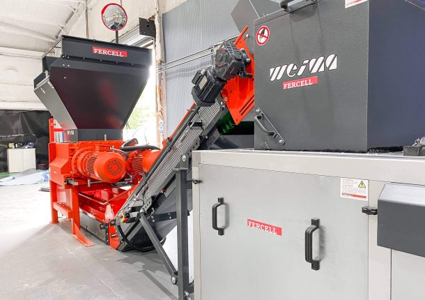 weima shredders at plastipack production halls