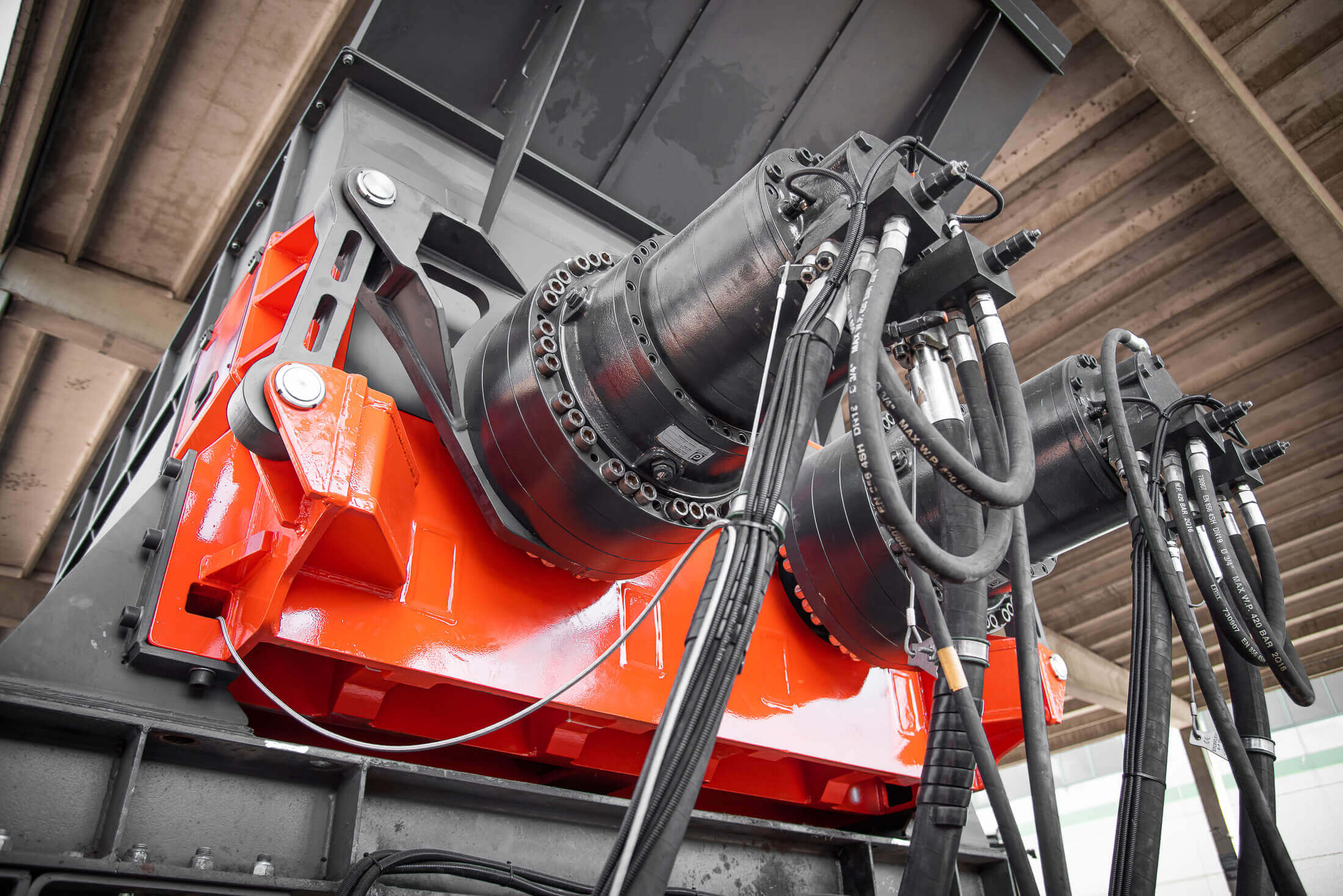 weima m8.28 shredder mit zwei hydraulikmotoren