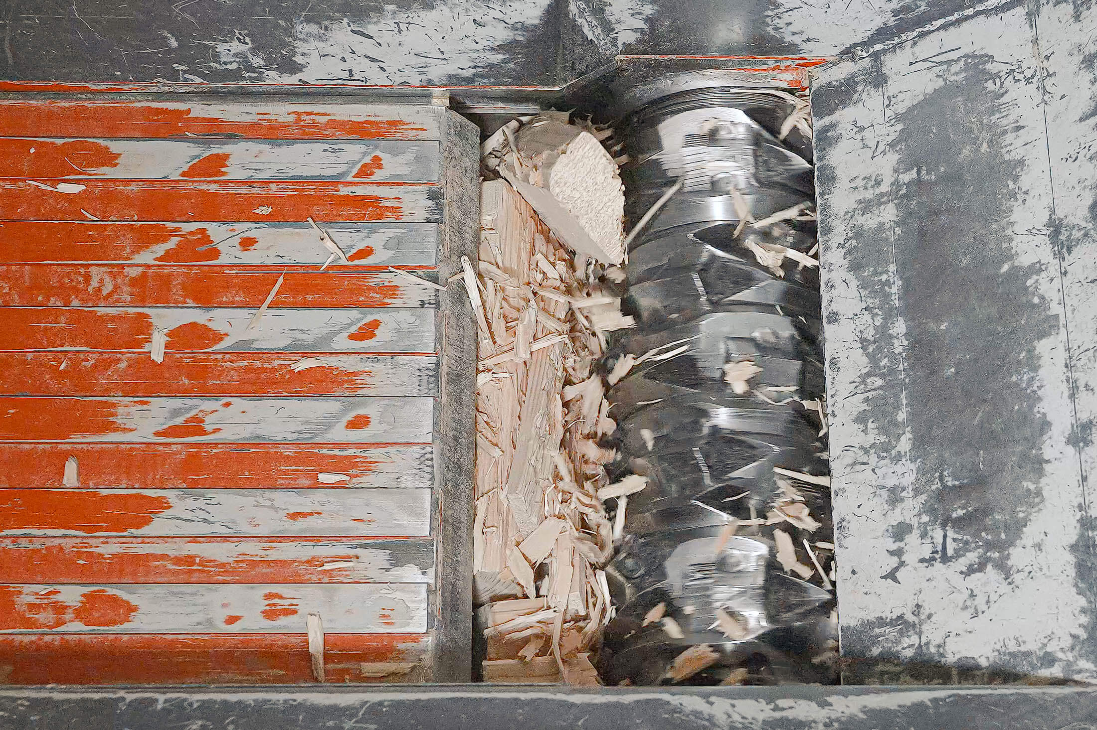 Shredder Rotor zerkleinert Zimmerei Holzabfälle