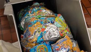 Presslinge aus gepressten Dosen.