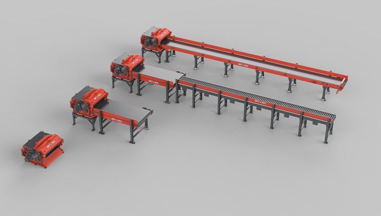 WLH Shredder mit unterschiedlich langer Vibrationsrinne