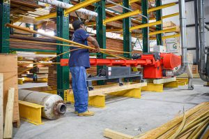 Horizontal WEIMA shredder for long wood waste