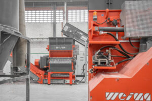 View from behind the first WEIMA machine to the second WEIMA machine